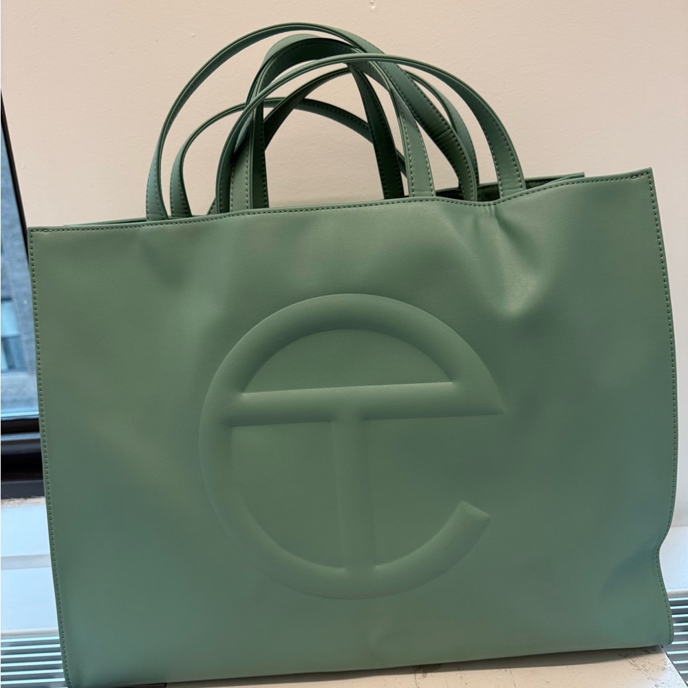 Telfar Sage Green LARGE Shopping Bag